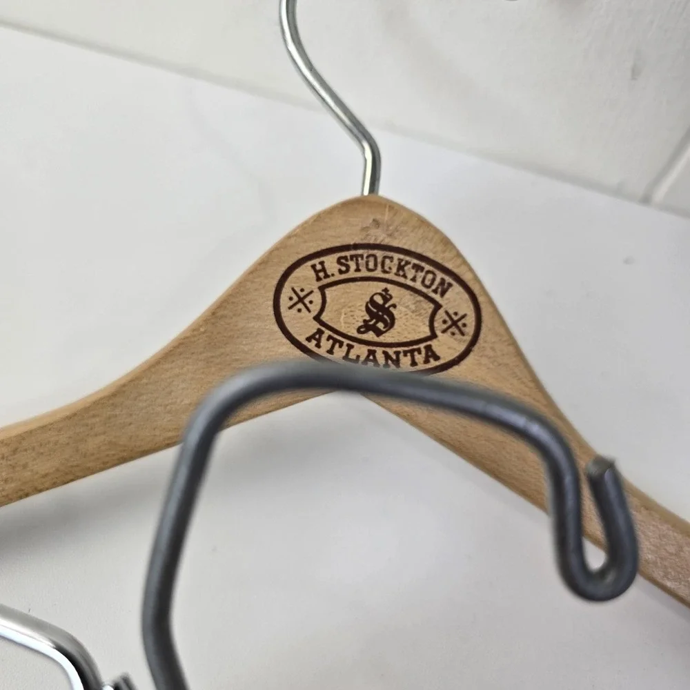 Vintage Brooks Brothers H Stockton Wooden Suit Coat Hangers Classics Bundle of 4
